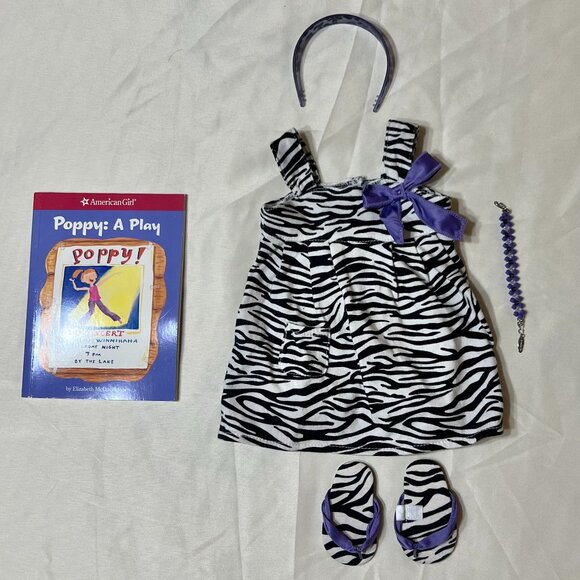 American Girl Zebra Safari Sundress Matching Set | Girls’ Sz 10 + Doll outfit - Picture 5 of 7
